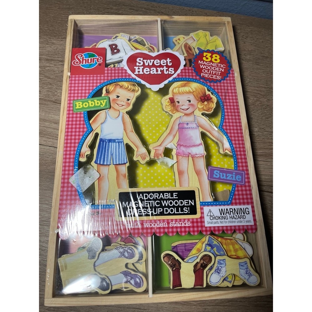 T. S. Shure Sweet Hearts Wooden Magnetic Dress-up Dolls Ages‎ 3 and Up